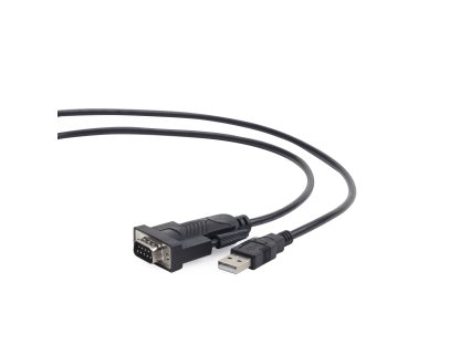 GEMBIRD kabel adapter USB-serial 1,5m 9 pin (com) černý (UAS-DB9M-02)