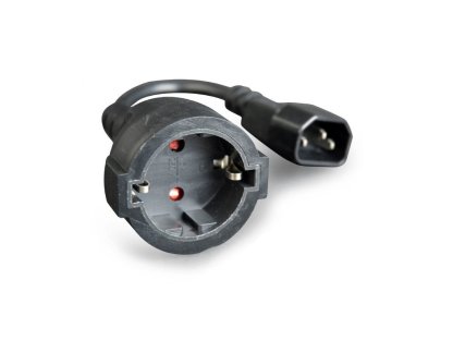 GEMBIRD napájecí adaptér IEC320 C14, Schuko, 15cm (PC-SFC14M-01)