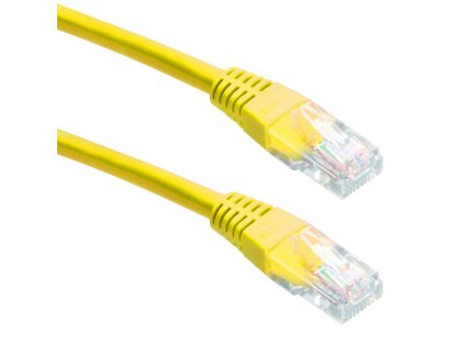 GEMBIRD patch kabel UTP, RJ45-RJ45, CAT5e, 1m, žlutý (PP12-1M/Y)