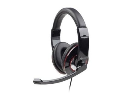GEMBIRD sluchátka s mikrofonem MHS-U-001 Gaming, cerná, USB (MHS-U-001)
