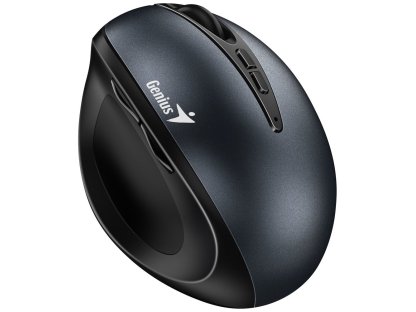 Genius Ergo 8300S - Vertikální/Optická/Pro praváky/1 600 DPI/Bezdrátová USB/Černá-šedá (31030037401)
