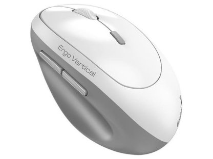 Genius Ergo 8350S - bezdrátová, optická, vertikální, 2400DPI, 6 tlačítek, tichá, Copilot,2,4GHz,Bluetooth 5.3, bílá (31030041401)