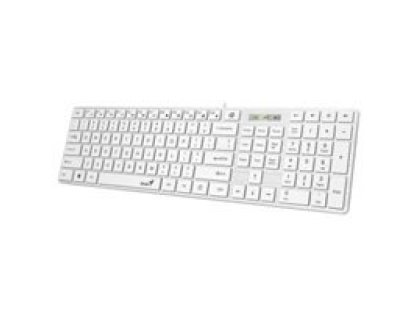 GENIUS klávesnice Slimstar 126 - drátová, USB, bílá, CZ/SK (31310017411)