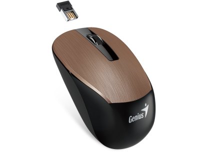 GENIUS NX-7015 - Kancelářská/Optická/1 600 DPI/Bezdrátová USB/Hnědá (31030019403)
