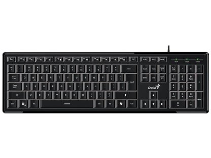 Genius SlimStar 820 Klávesnice, drátová, podsvícená, copilot klávesa, CZ+SK layout, USB, černá (31310055403)