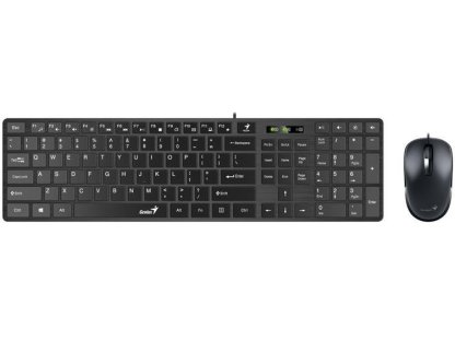 GENIUS Slimstar C126 - set klávesnice s myší, USB, černá, CZ/SK (31330007403)