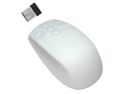 GETAC SM502WL - Silikonová antibakteriální myš, bezdrátová, bílá, IP68 (SM502WL)