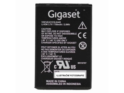 Gigaset originální Li-Ion 3,7 V/750 mAh pro Gigaset SL78H/SL400H/SL4 a SL5 professional (V30145-K1310-X445)