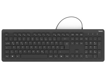 Hama KC-600 voděodolná klávesnice, drátová, USB, černá, CZ/SK (182682-H)