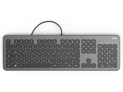 Hama KC-700 - drátová, USB, šedo/černá, CZ/SK (182652-H)