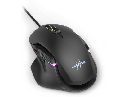 HAMA uRage gamingová myš Reaper 900 Morph/ drátová/ optická/ podsvícená/ 16 000 dpi/ 8 tlačítek/ USB/ černá (186015)