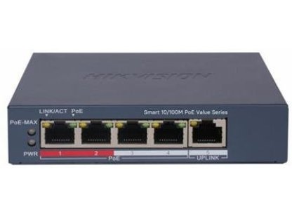 HIKVISION DS-3E1105P-EI/M PoE Smart managed Switch, 4x PoE, 45W (DS-3E1105P-EI/M)