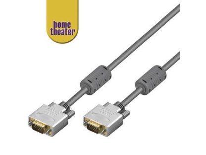 HOME THEATER kabel VGA-VGA, M/M, propojovací, 1,8m, šedý (HT 260-180)