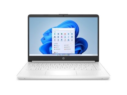HP 14s-dq0030nc - 14" 1366x768 HD, Celeron N4120, 4GB RAM, 128SSD, Intel UHD 600, W11 Home S, bílý (A48U3EA#BCM)