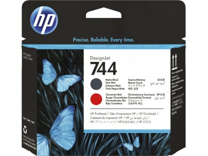 HP 744 Tisková hlava černá a červená (F9J88A)