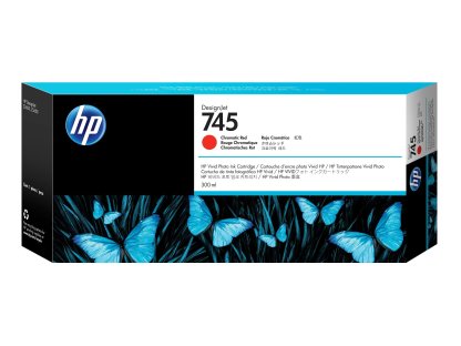 HP 745 inkoustová náplň chrom. červená (F9K06A)