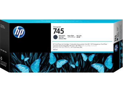 HP 745 inkoustová náplň matná černá (F9K05A)