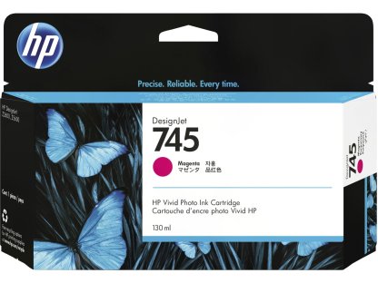 HP 745 inkoustová náplň purpurová (F9J95A)