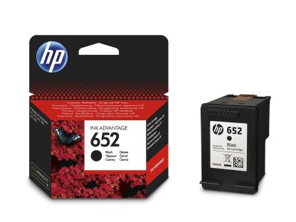 HP cartridge č. 652, black (F6V25AE)