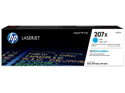 HP toner č. 207X, azurový (W2211X)