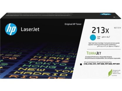HP toner č. 213X, azurová (W2131X)