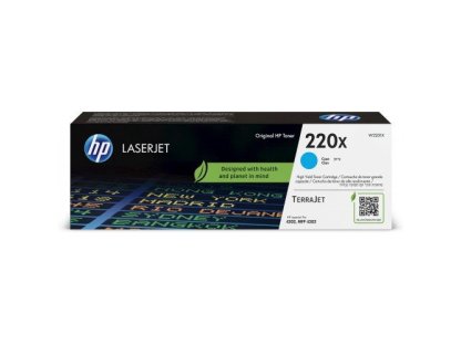 HP toner č. 220X, azurová (W2201X)