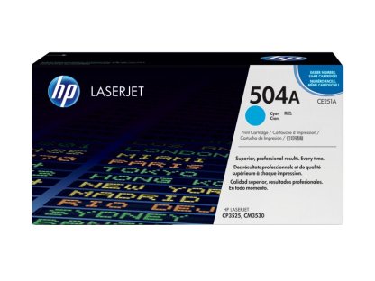 HP toner č. 504A, cyan (CE251A)