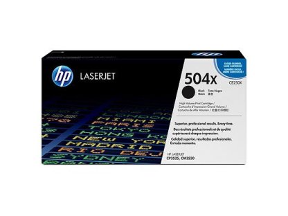 HP toner č. 504X, black (CE250X)