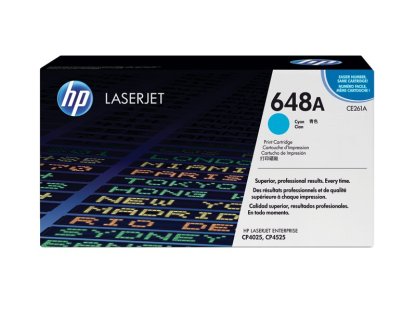HP toner č. 648A, cyan (CE261A)