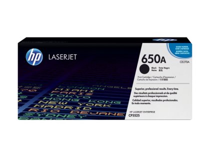 HP toner č. 650A, black (CE270A)