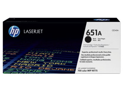 HP toner č. 651A, black (CE340A)