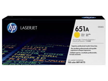 HP toner č. 651A, yellow (CE342A)