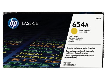 HP toner č. 654A, yellow (CF332A)