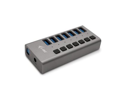 I-TEC USB 3.0 hub napájecí, B-7xA vypínací, F/7xF, s napájením, 1m kabel USB 3.0 A-B M/M(U3CHARGEHUB7)