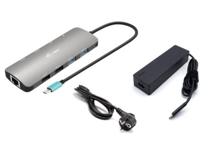 I-TEC USB-C Metal Nano 2x HDMI Docking Station, PD 100W + Charger 100W (C31NANOHDM2D100)