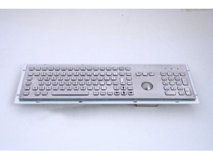 KB005K – Průmyslová nerezová klávesnice s trackballem do zástavby - drátová, IP65, CZ (KB005K)