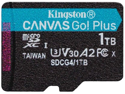 KINGSTON 1TB microSDXC Canvas Go Plus Gen4 200MB/s A2 U3 V30 Card bez adaptéru (SDCG4/1TBSP)