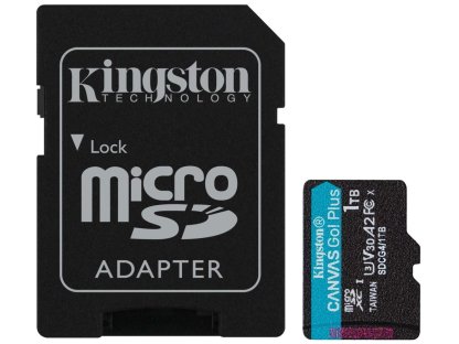 KINGSTON 1TB microSDXC Canvas Go Plus Gen4 A2 U3 V30 Card + ADP (SDCG4/1TB)
