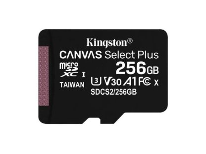 KINGSTON 256GB microSDXC CANVAS Plus Memory Card (SDCS2/256GBSP)