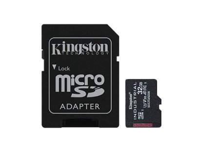 KINGSTON MicroSDHC karta 32GB Industrial C10 A1 pSLC Card + SD Adapter (SDCIT2/32GB)