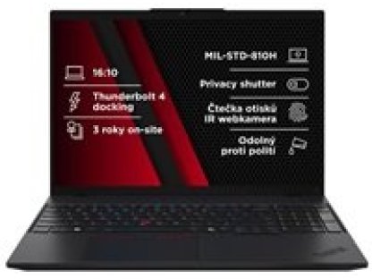 LENOVO ThinkPad L16 Gen 1 - 16" 1920x1200 WUXGA, Ultra 7-155U, 16GB RAM, 1TB SSD, Intel Graphics, W11 Pro, černý (21L3004GCK)