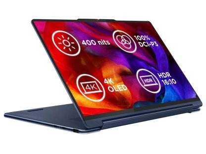 LENOVO Yoga 9 2-in-1 14IMH9 - 14" 3840x2400 4K, Ultra 7-155H, 16GB RAM, 1TB SSD, Intel Arc Xe, W11 Home, modrý (83AC000LCK)
