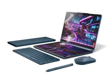LENOVO Yoga Book 9 13IMU9 - 13,3" 2880x1800 2.8K, Ultra 7-155U, 32GB RAM, 1TB SSD, Intel Graphics, W11 Pro, zelený (83FF000PCK)