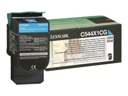 Lexmark C544, X544 4K Cyan Extra High Yield RP Toner Cartridge (C544X1CG)