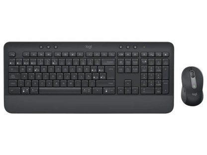 LOGITECH klávesnice s myší Wireless MK650 Signature - bezdrátová, Logitech bolt, Bluetooth, CZ/SK, Graphitová (920-011006)