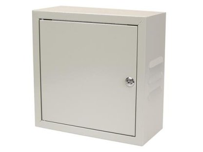 MASTERLAN nástěnná rozvodná skřín 300x300x140, plechová, uzamykatelná, s ventilací (MWB-30-30-14-VVZ-W)