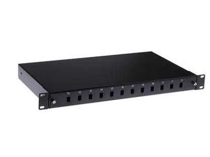 MASTERLAN optická vana 12x SC Simplex, patch panel vc. kazety, 1U, 19", černá (ODF12SCSB)