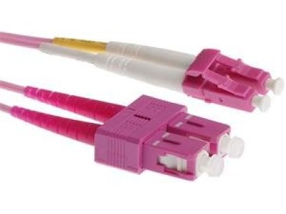 Masterlan optický patch cord, LCupc/SCupc, Duplex, Multimode 50/125, OM4, 1m