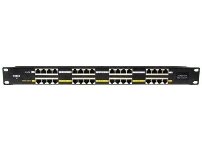 MaxLink Gigabit POE panel 16 portů, 1U pro rack 19", stíněný
