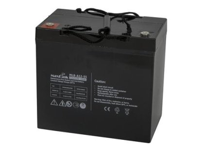 MAXLINK olověná baterie AGM 12V 55Ah, M6 (MLB-A12-55)